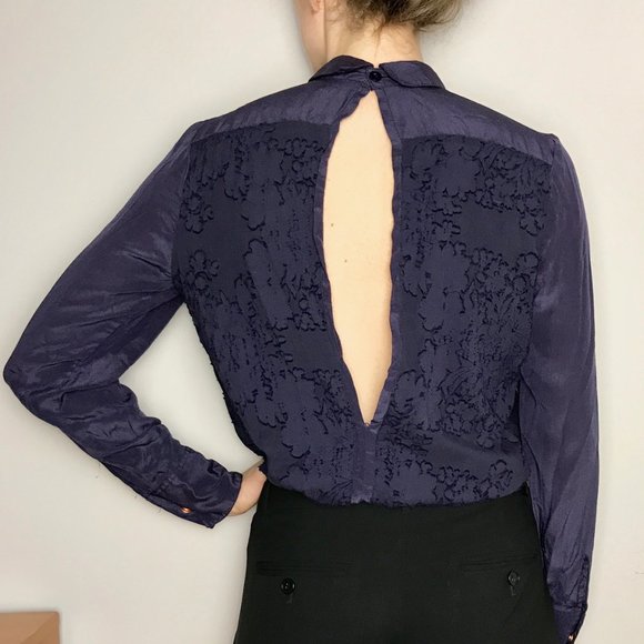 Maurie + Eve open back silk blouse - Picture 3 of 12